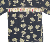 CROFT & BARROW Mens Hawaiian Shirt Black Floral L