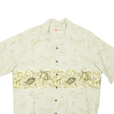 HILO HATTER Mens Hawaiian Shirt Green Floral XL