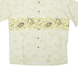 HILO HATTER Mens Hawaiian Shirt Green Floral XL