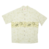 HILO HATTER Mens Hawaiian Shirt Green Floral XL
