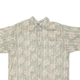 MANHATTAN Mens Hawaiian Shirt Grey Floral XL