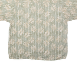 MANHATTAN Mens Hawaiian Shirt Grey Floral XL
