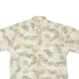 CAMPIA Mens Hawaiian Shirt Beige Floral XL