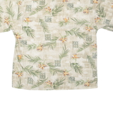 CAMPIA Mens Hawaiian Shirt Beige Floral XL