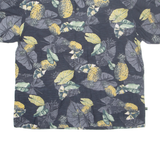 NEVERPORT ISLAND Mens Hawaiian Shirt Black Floral L