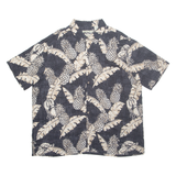 BATIK BAY Mens Hawaiian Shirt Black Crazy Pattern 2XL