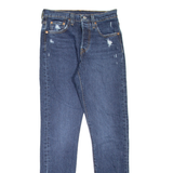 LEVI'S 501S Jeans Distressed Womens Blue Skinny Straight Stone Wash W25 L30