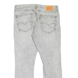 LEVI'S 512 Jeans Distressed Mens Grey Slim Tapered Stone Wash W36 L29