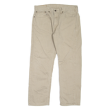 LEVI'S 505 Jeans Mens Beige Regular Straight W34 L27
