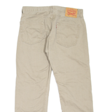 LEVI'S 505 Jeans Mens Beige Regular Straight W34 L27