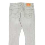 LEVI'S 512 Jeans Distressed Mens Grey Slim Tapered Stone Wash W34 L32