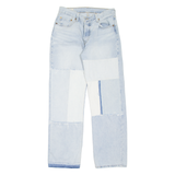 LEVI'S 501 Jeans 90s Patchwork Womens Blue Regular Straight Stone Wash W26 L30