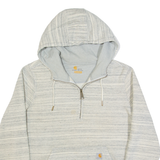 CARHARTT Relaxed Fit 1/4 Zip Up Womens Grey Hoodie L