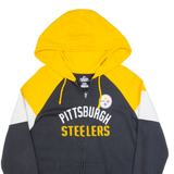 MAJESTIC Pittsburgh Steelers Mens Black Hoodie Full Zip USA XL