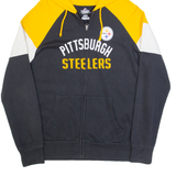 MAJESTIC Pittsburgh Steelers Mens Black Hoodie Full Zip USA XL