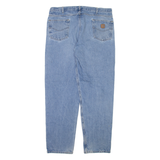 CARHARTT Mens Jeans Blue Relaxed Skinny Stone Wash W40 L34