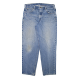CARHARTT Mens Jeans Blue Relaxed Straight Stone Wash W38 L32