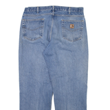 CARHARTT Mens Jeans Blue Relaxed Straight Stone Wash W38 L32
