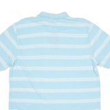 CHAPS Stretch Mens Polo Shirt Blue Striped L