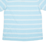 CHAPS Stretch Mens Polo Shirt Blue Striped L