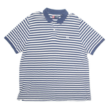 CHAPS Mens Polo Shirt Blue Striped 2XL