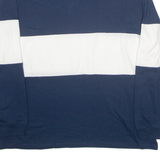 LEVI'S Mens Polo Shirt Blue Colourblock Long Sleeve 2XL