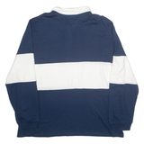 LEVI'S Mens Polo Shirt Blue Colourblock Long Sleeve 2XL