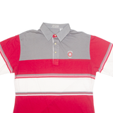 AUREUS Mens Polo Shirt Red Striped XL