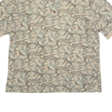 WOOLRICH Mens Polo Shirt Beige 90s Crazy Pattern L