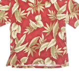 BATIK BAY Mens Polo Shirt Red Floral L