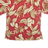 BATIK BAY Mens Polo Shirt Red Floral L