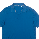 CALVIN KLEIN Soft Touch Mens Polo Shirt Blue L