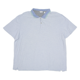 CALVIN KLEIN Mens Polo Shirt Blue Striped 2XL
