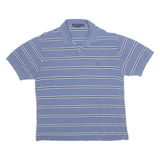 NAUTICA Mens Polo Shirt Blue Striped L