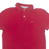TOMMY HILFIGER Mens Polo Shirt Red M