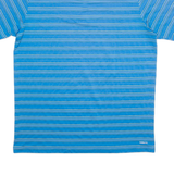 ADIDAS Stretch Mens Polo Shirt Blue Striped M