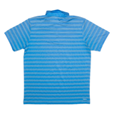 ADIDAS Stretch Mens Polo Shirt Blue Striped M