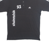 ADIDAS Mens Polo Shirt Black M