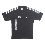 ADIDAS Mens Polo Shirt Black M