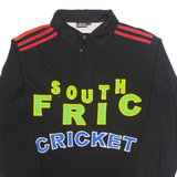 BEST COMPANY South Africa Mens Polo Shirt Black Crazy Pattern Long Sleeve XL