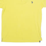 U.S. POLO ASSN Mens Polo Shirt Yellow 90s M