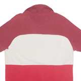 LACOSTE Mens Polo Shirt Red 90s Colourblock M