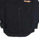 WRANGLER Mens Worker Shirt Black Long Sleeve S