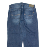 GUESS Rebel Mens Jeans Blue Regular Straight Stone Wash W33 L30
