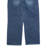 GUESS Rebel Mens Jeans Blue Regular Straight Stone Wash W33 L30