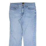 LEE Mens Jeans Blue Relaxed Straight Stone Wash W34 L30