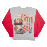 TEAMWORK San Francisco 49ers Mens Sweatshirt Grey 90s USA XL