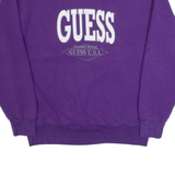 GUESS Mens Sweatshirt Purple 90s USA L