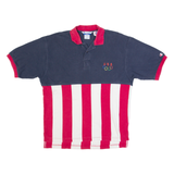 CHAMPION USA Olympics Mens Polo Shirt Blue 90s L