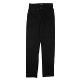 HIS STRETCH Mens Trousers Black Regular Tapered W28 L32